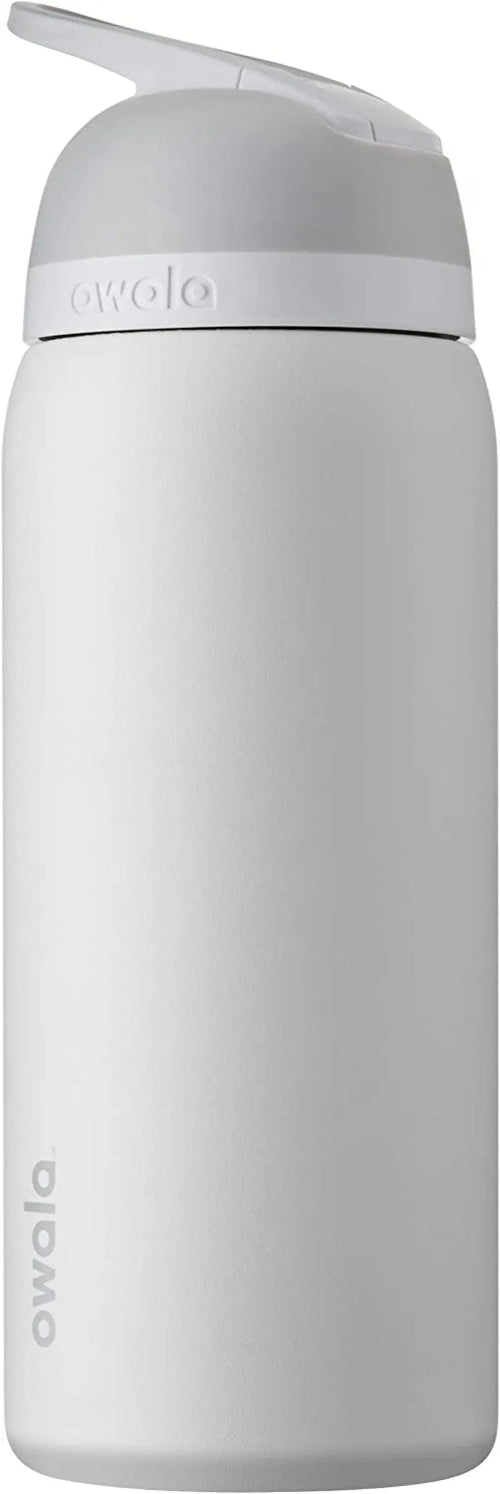 Stainless Steel Bottle with Straw and Locking Lid - 32 Ounce, BPA-Free, Ideal for Sports and Travel, Shy Marshmallow-Allen Cozy Haven Store