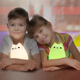 Kawaii Cat Night Light Set for kids: Remote-Ready & Colorful! Allen Cozy Haven Store