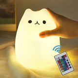 Kawaii Cat Night Light Set for kids: Remote-Ready & Colorful! Allen Cozy Haven Store
