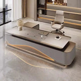 L Shaped Modern Office Desk Executive Work Luxury Conference Computer Desk Manager Reading Escritorio Oficina Modern Furniture Allen Cozy Haven Store