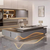 L Shaped Modern Office Desk Executive Work Luxury Conference Computer Desk Manager Reading Escritorio Oficina Modern Furniture Allen Cozy Haven Store