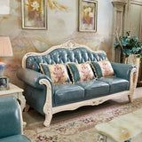 Leather Brown Living Room Sofa Set Luxury European Design Modern Style Sofa Full Set Nordic 3 Seater Canape Salon Home Furniture Allen Cozy Haven Store