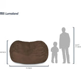 Luxurious Giant 6ft Bean Bag Chair with Microsuede Cover - Ultra Soft, Foam Filling, Washable XL Bean Bag Sofa for Kids, Teenag Allen Cozy Haven Store