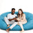 Luxurious Giant 6ft Bean Bag Chair with Microsuede Cover - Ultra Soft, Foam Filling, Washable XL Bean Bag Sofa for Kids, Teenag Allen Cozy Haven Store