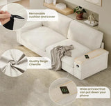 Modern Sofas Couches for Living Room, Comfy Couch with Extra Deep Seats, Oversized Loveseat Sofa with Storage and 2 USB Chargin Allen Cozy Haven Store