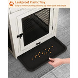 Multi-Functional Dog Crate Furniture with Wireless Charging, Dual USB, Drawer & Cushion Allen Cozy Haven Store