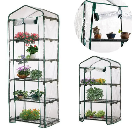 Multi-Tier PVC Waterproof Greenhouse Cover for Garden Plants and Flowers (Iron Stand Not Included)-Allen Cozy Haven Store