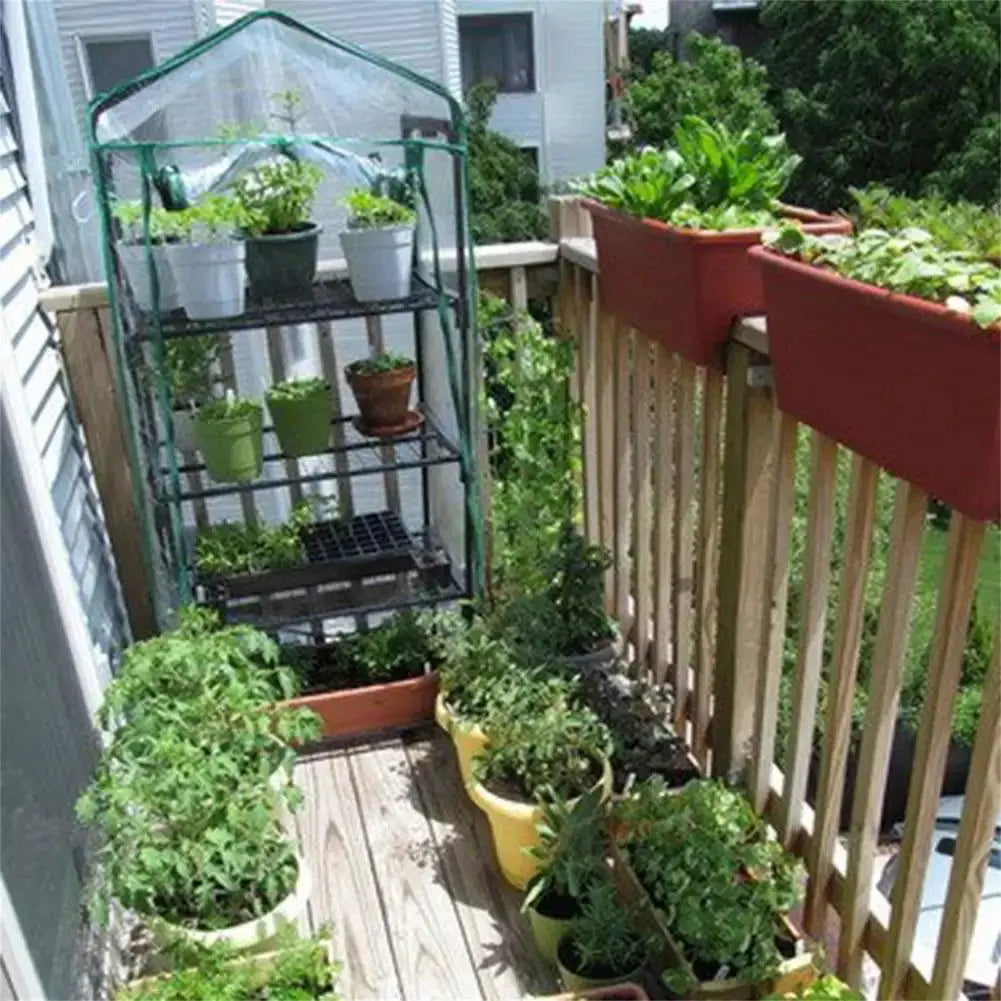 Multi-Tier PVC Waterproof Greenhouse Cover for Garden Plants and Flowers (Iron Stand Not Included)-Allen Cozy Haven Store