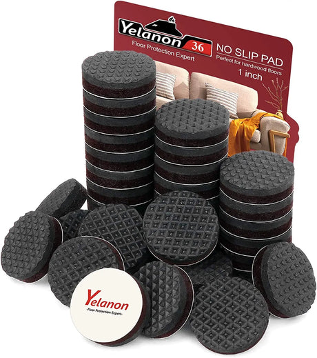 Non-Slip Furniture Pads - 16 Pack, 3-Inch Self-Adhesive Rubber Grippers for Furniture Legs, Anti-Skid Protectors for Hardwood Floors-Allen Cozy Haven Store