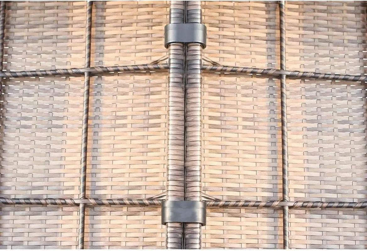 Outdoor Wicker Sectional Sofa Set for Patio and Garden (Brown)-Allen Cozy Haven Store