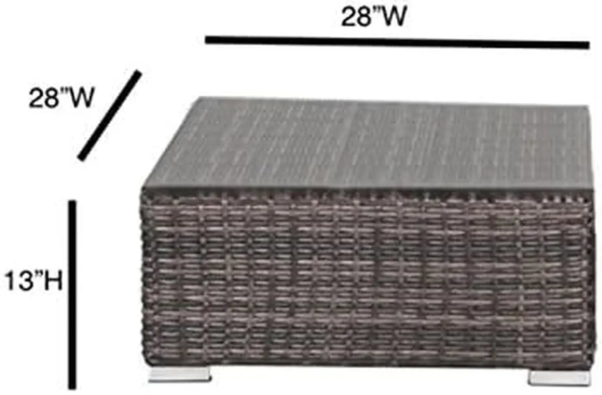 Outdoor Wicker Sectional Sofa Set for Patio and Garden (Brown)-Allen Cozy Haven Store