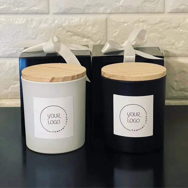 Personalized Corporate Logo Branded Candles Allen Cozy Haven Store