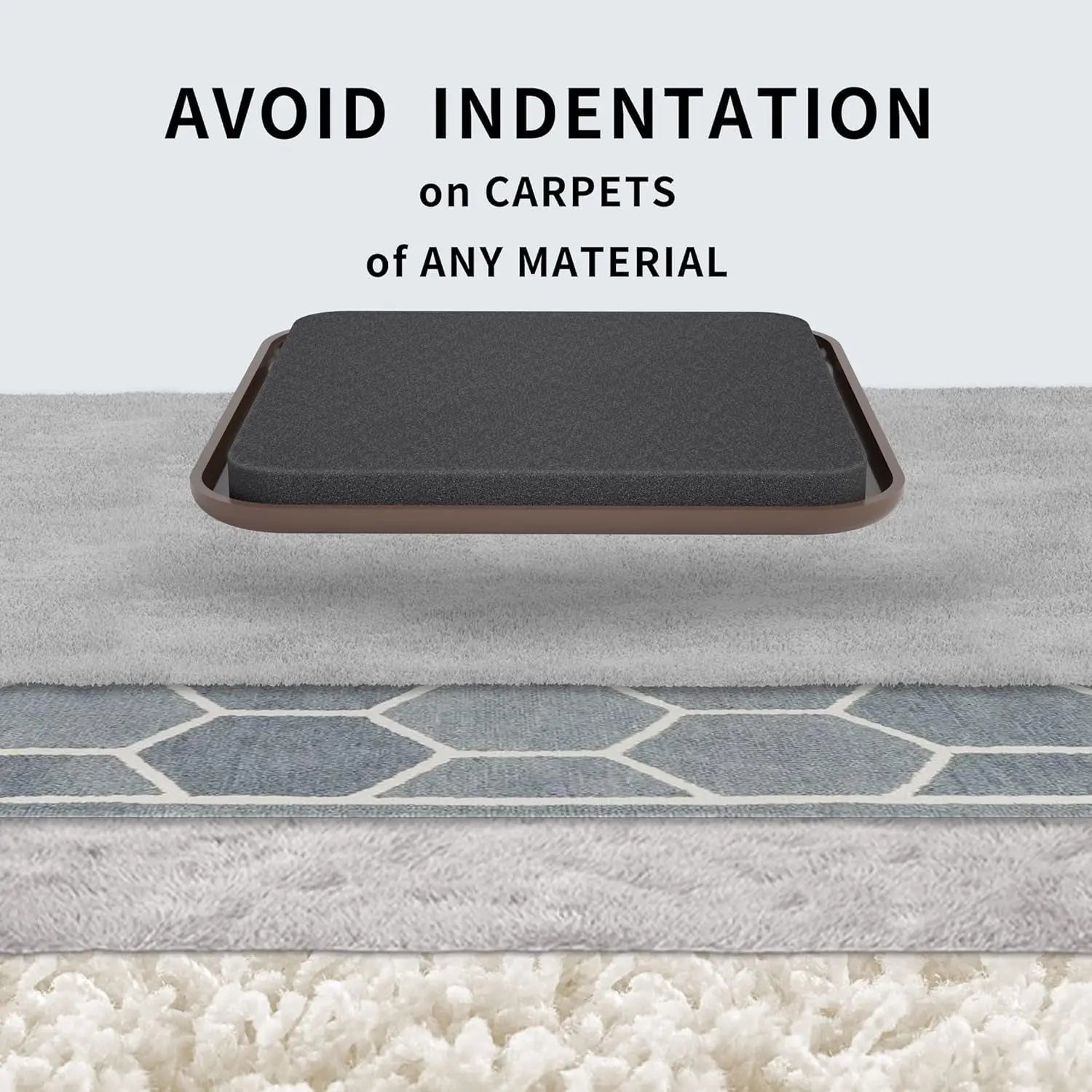 Premium 16-Piece Heavy-Duty Furniture Sliders - 3.5” Square Brown Pads for Carpet Protection and Easy Moving-Allen Cozy Haven Store