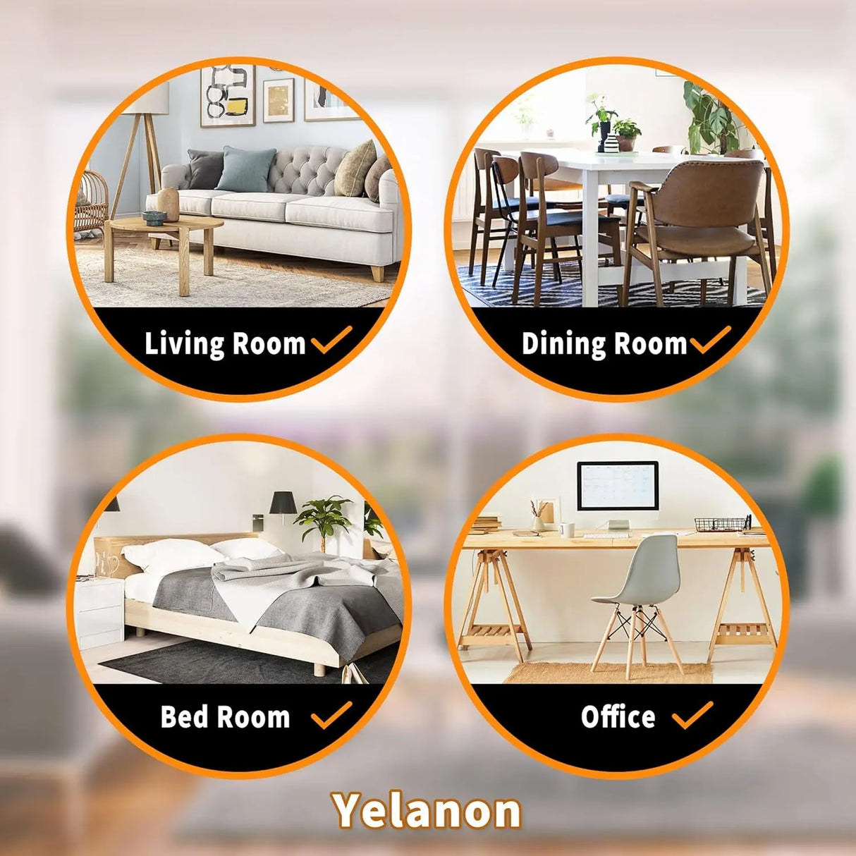 Premium 16-Piece Heavy-Duty Furniture Sliders - 3.5” Square Brown Pads for Carpet Protection and Easy Moving-Allen Cozy Haven Store
