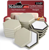 Premium 16-Piece Heavy-Duty Furniture Sliders - 3.5” Square Brown Pads for Carpet Protection and Easy Moving-Allen Cozy Haven Store