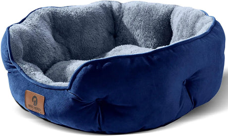 Premium 20-Inch Small Dog and Cat Bed - Extra Soft, Machine Washable, Anti-Slip, and Water-Resistant Oxford Base - Brown-Allen Cozy Haven Store
