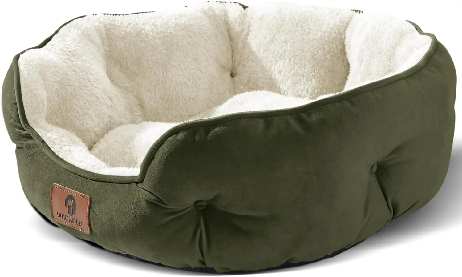 Premium 20-Inch Small Dog and Cat Bed - Extra Soft, Machine Washable, Anti-Slip, and Water-Resistant Oxford Base - Brown-Allen Cozy Haven Store