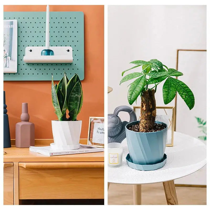 Premium Large Resin Flower Pot with Tray for Garden Plants-Allen Cozy Haven Store