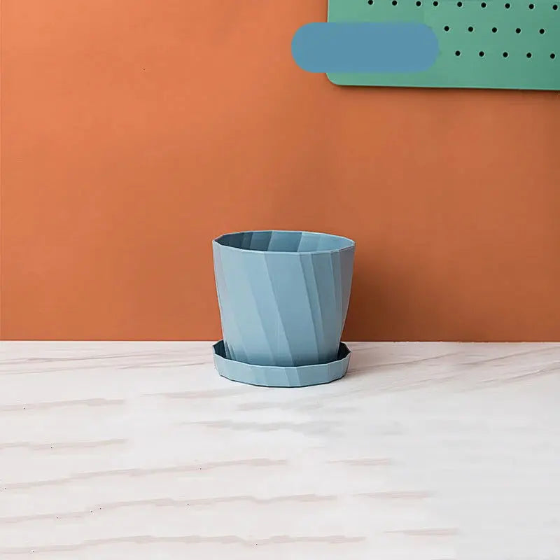 Premium Large Resin Flower Pot with Tray for Garden Plants-Allen Cozy Haven Store