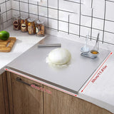 Premium Large Stainless Steel Cutting Board with Lip - Ideal for Baking, Dough Preparation, and Pizza Rolling-Allen Cozy Haven Store
