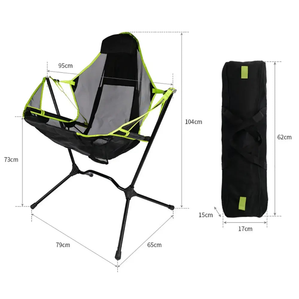 Premium Outdoor Garden Furniture: Multi-Functional Camping and Fishing Chair with Armchair and Hammock Features-Allen Cozy Haven Store