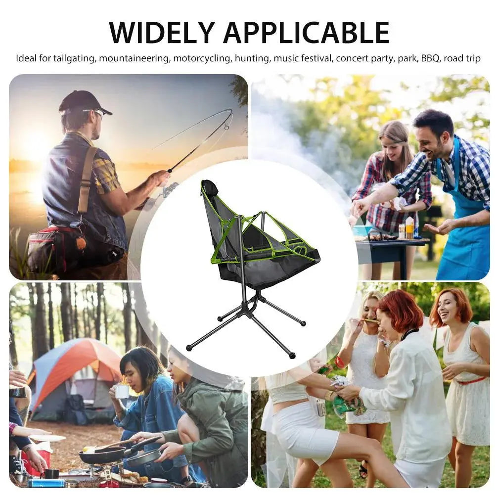 Premium Outdoor Garden Furniture: Multi-Functional Camping and Fishing Chair with Armchair and Hammock Features-Allen Cozy Haven Store