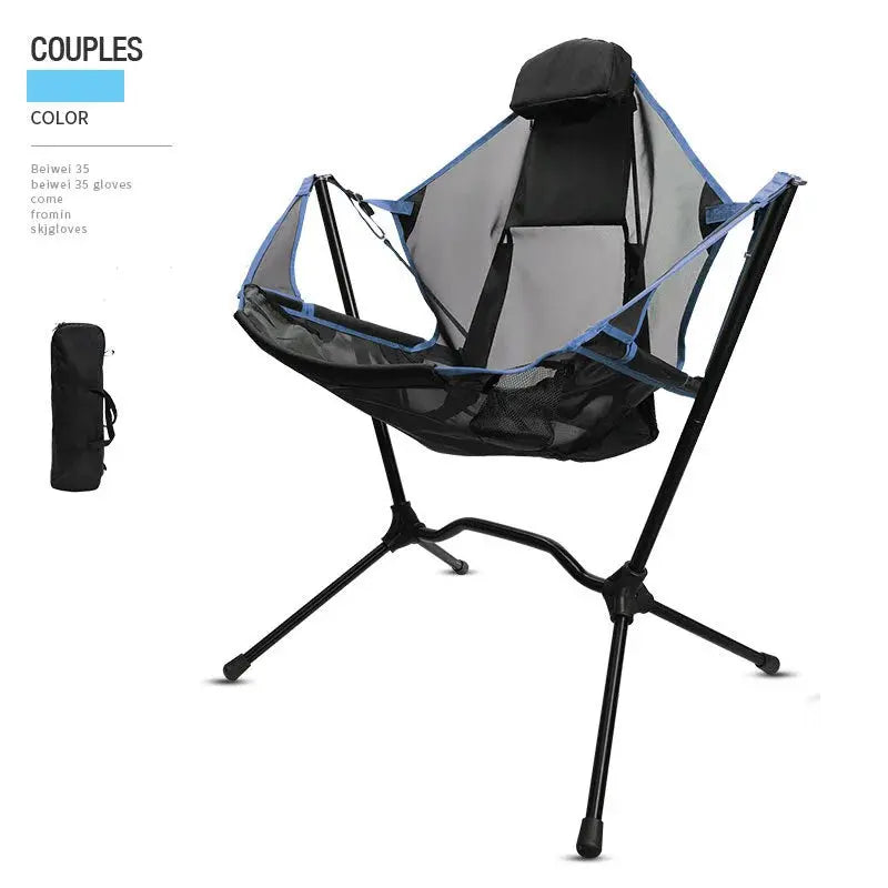 Premium Outdoor Garden Furniture: Multi-Functional Camping and Fishing Chair with Armchair and Hammock Features-Allen Cozy Haven Store