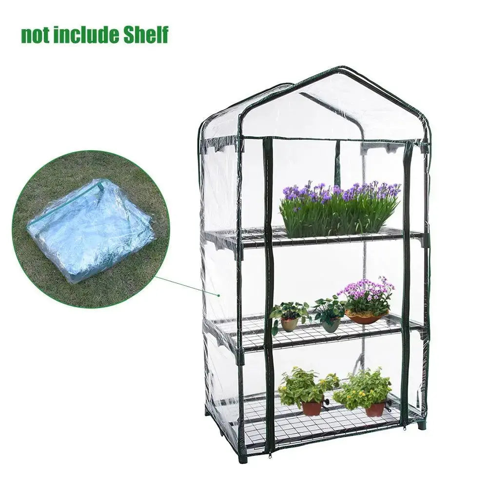 Premium PVC Waterproof Greenhouse Cover for Garden Plants and Flowers - Available in 3, 4, or 5 Tiers (Iron Stand Not Included)-Allen Cozy Haven Store