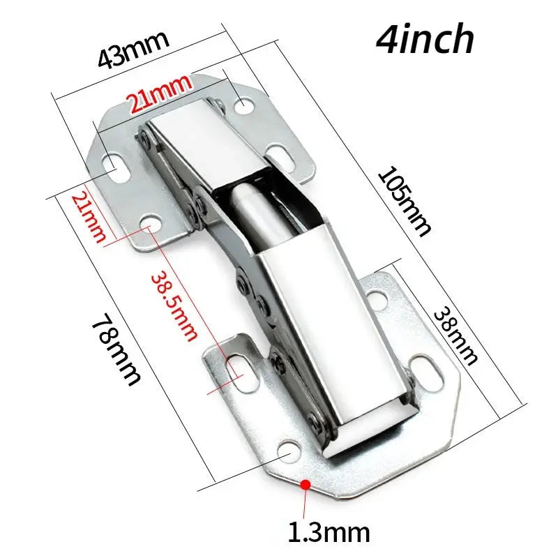 Premium Soft Close Hinges for Kitchen Cabinets - No Trenching Furniture Fittings with Screws Included-Allen Cozy Haven Store