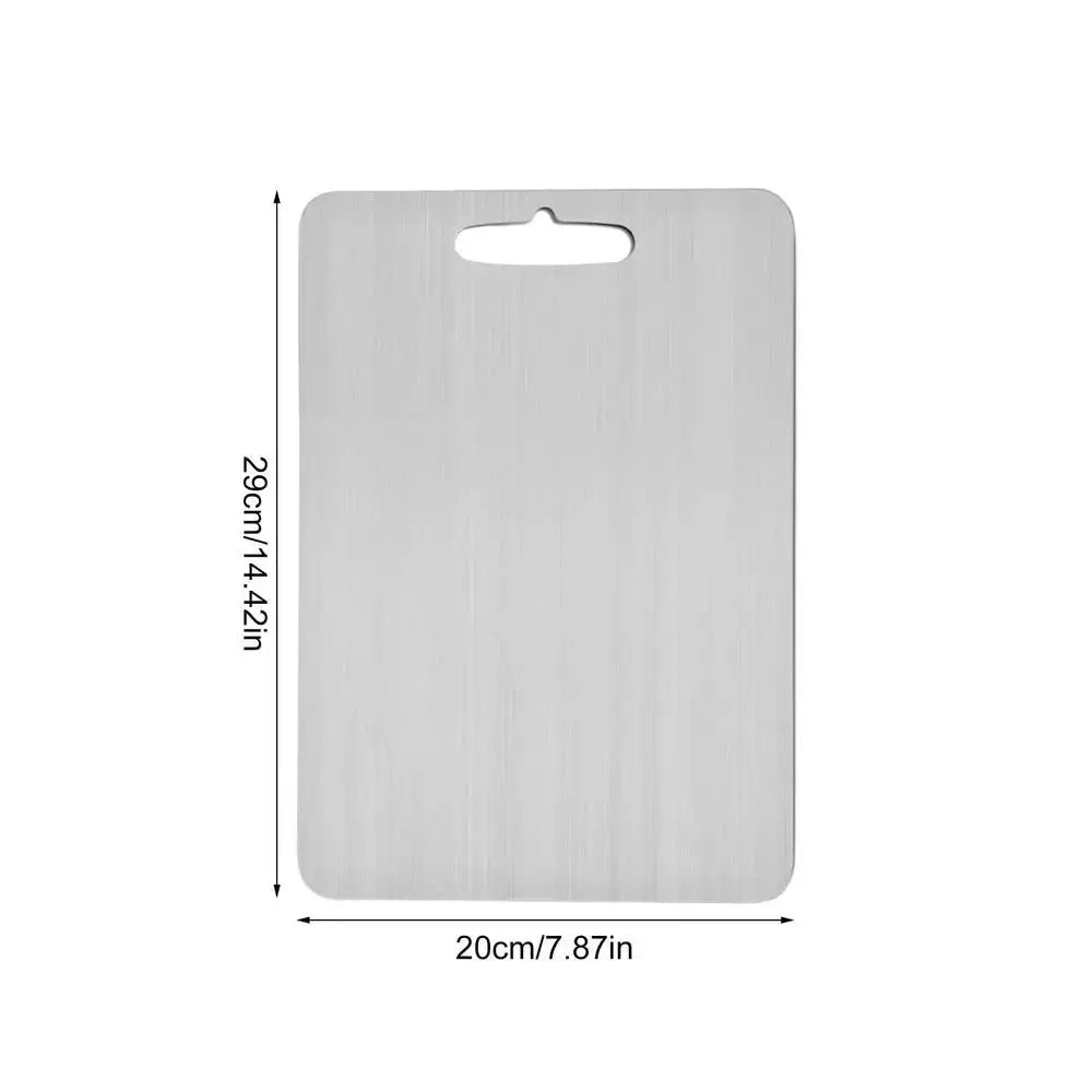 Premium Titanium and Stainless Steel Double-Sided Cutting Boards - Food Grade 304 Stainless Steel for Culinary Excellence-Allen Cozy Haven Store