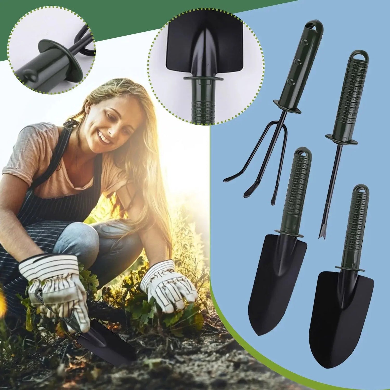 Professional Gardening Tools Set: Compact Shovel and Planting Accessories Combination-Allen Cozy Haven Store