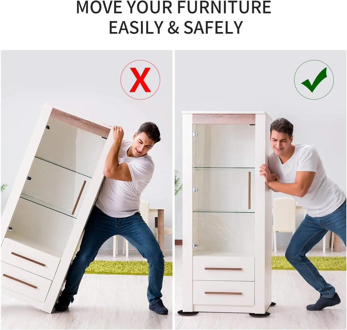 Professional Heavy-Duty Furniture Sliders moves furniture with ease-Allen Cozy Haven Store