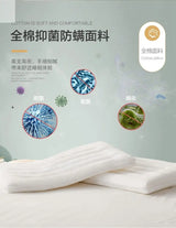 Pure Cotton Low Loft Pillow Cervical Support Adult Male and Female Students Single Soft Ultra-Thin Girl's Low Flat Pillow Inner Allen Cozy Haven Store
