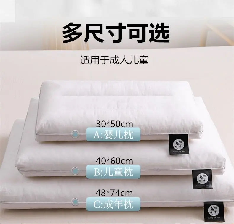 Pure Cotton Low Loft Pillow Cervical Support Adult Male and Female Students Single Soft Ultra-Thin Girl's Low Flat Pillow Inner Allen Cozy Haven Store