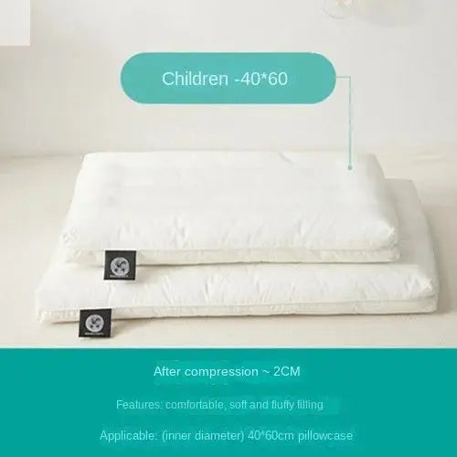 Pure Cotton Low Loft Pillow Cervical Support Adult Male and Female Students Single Soft Ultra-Thin Girl's Low Flat Pillow Inner Allen Cozy Haven Store