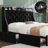 Queen Bed Frame with Storage Drawers & Charging Hub Allen Cozy Haven Store