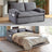 Queen Size Pull Out Couch Sleeper Sofa Bed, 3-in-1 Convertible Futon Couch for Living Room with Storage Pockets & Arm Pillows Allen Cozy Haven Store