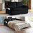 Queen Size Pull Out Couch Sleeper Sofa Bed, 3-in-1 Convertible Futon Couch for Living Room with Storage Pockets & Arm Pillows Allen Cozy Haven Store