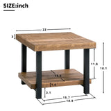 Rustic Natural Coffee Table with Storage Shelf - Square/Rectangular Design for Living Room, Easy Assembly-Allen Cozy Haven Store