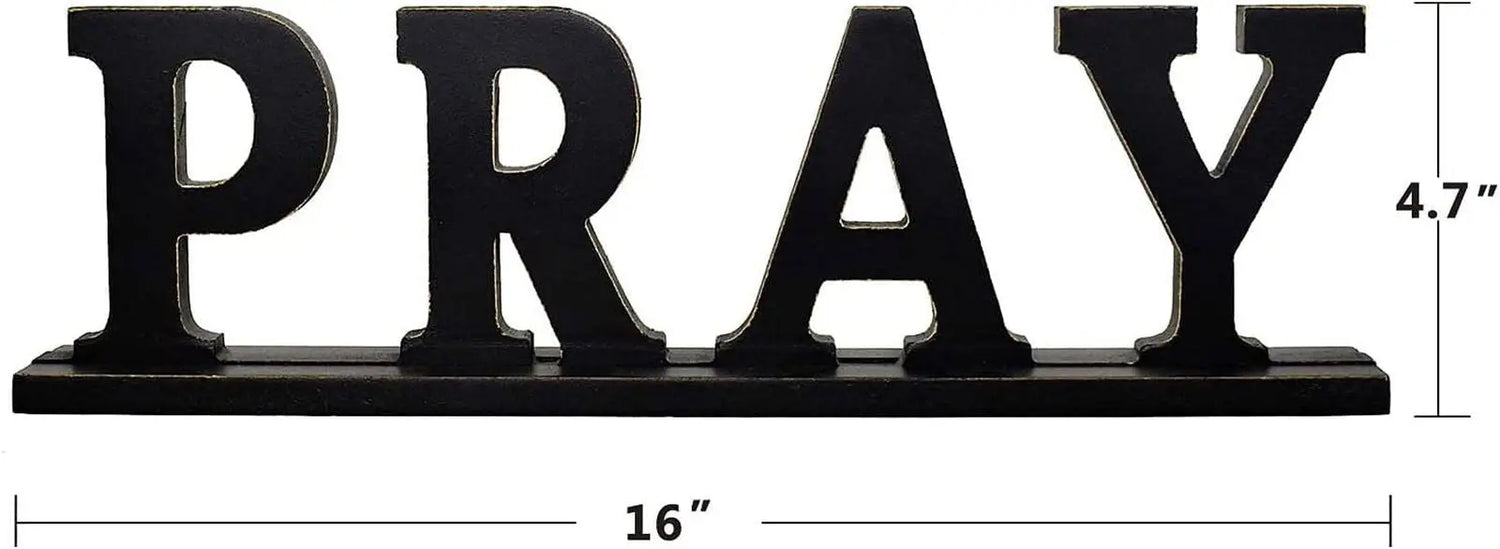 "Rustic Wood 'Eat Pray Love' Decorative Sign for Home Décor - Freestanding Tabletop Cutout"-Allen Cozy Haven Store