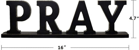 "Rustic Wood 'Eat Pray Love' Decorative Sign for Home Décor - Freestanding Tabletop Cutout"-Allen Cozy Haven Store