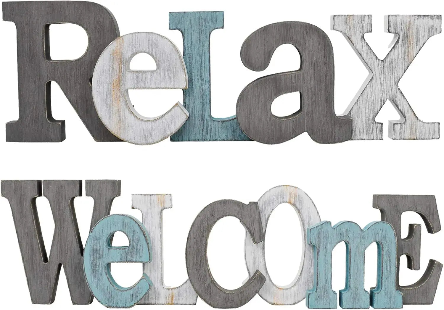 Rustic Home Decor - Decorative Block Letter Wall Art for Home Decoration-Allen Cozy Haven Store