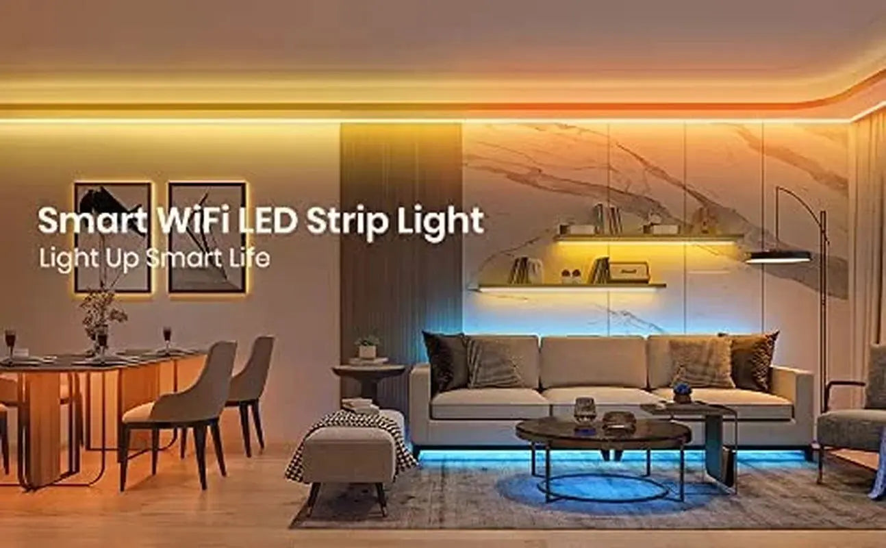 SL2W 16Ft Smart LED Strip Lights - App-Controlled RGB Color Changing Lights Compatible with Alexa and Google Assistant for Bedroom Ambiance-Allen Cozy Haven Store