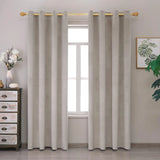 Soundproof Blackout Curtains with Grommets - Cream White Drapes Panels for Living Room and Bedroom, Set of 2, 52 x 120 Inches-Allen Cozy Haven Store