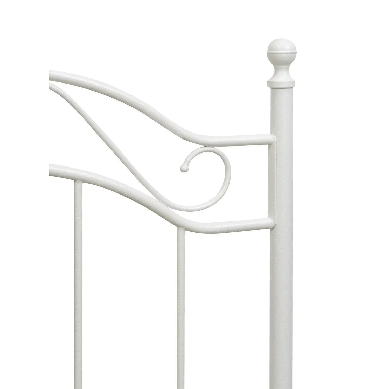 Twin Size White Metal Bed Frame for Bedroom Furniture-Allen Cozy Haven Store