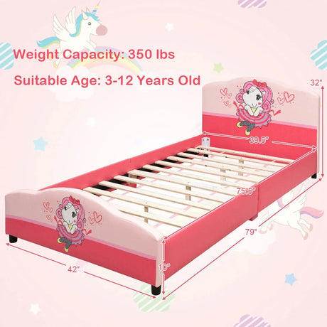 Upholstered Toddler Bed for Girls - Stylish Bedroom Furniture for Children-Allen Cozy Haven Store