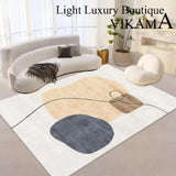 VIKAMA Crystal Pile Simple Geometric Rug Anti-slip and Quick-dry Large Living Room Carpet Sofa Tea Table Pad Allen Cozy Haven Store