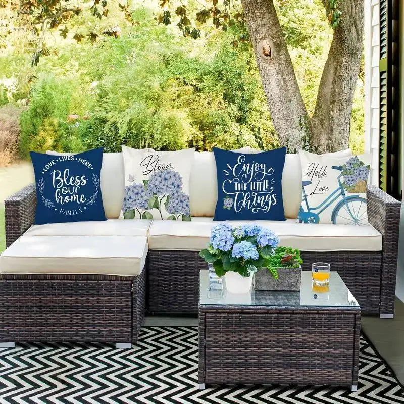 18 x 18 Pillow Covers with floral design-Allen Cozy Haven Store