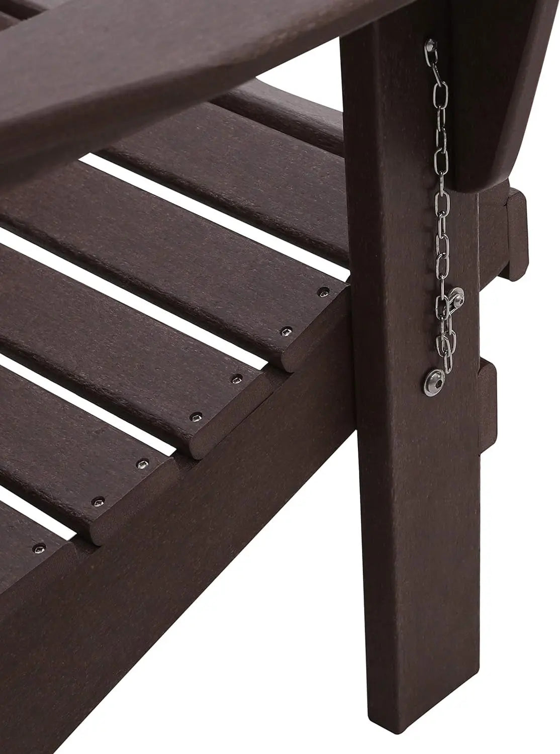 WO Home Furniture Adirondack Chair Outdoor Ottoman Set of 2 PCS Classic Patio Furniture (Dark Brown)-Allen Cozy Haven Store