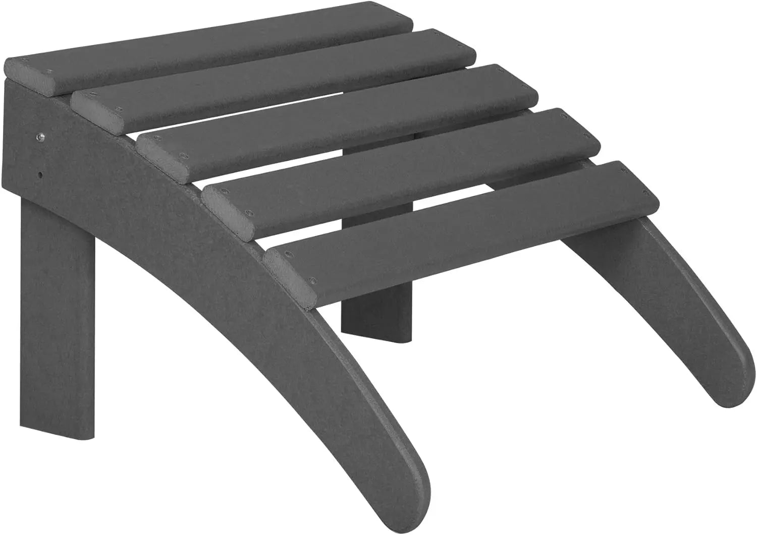 WO Home Furniture Adirondack Chair Outdoor Ottoman Set of 2 PCS Classic Patio Furniture (Gray)-Allen Cozy Haven Store